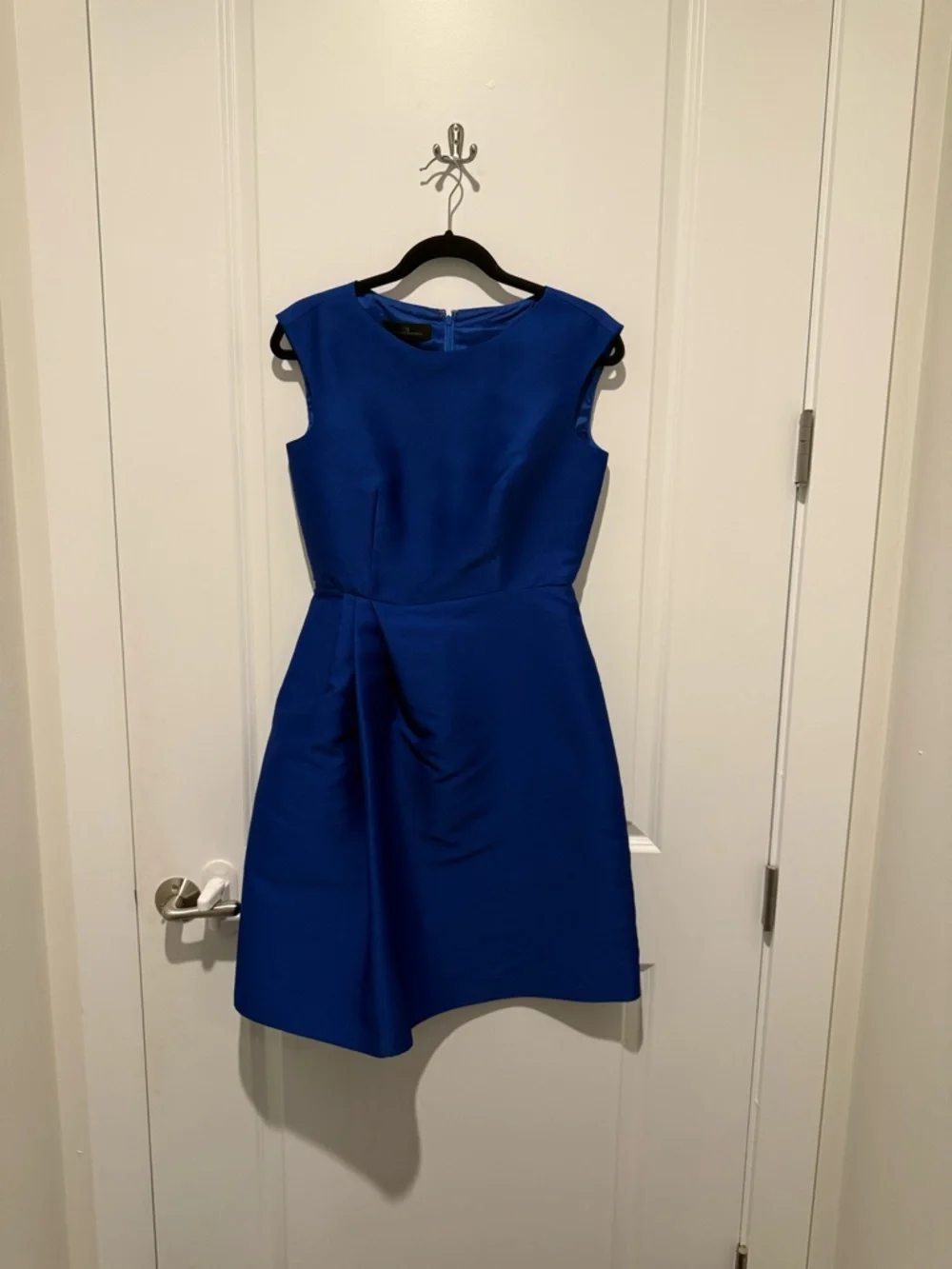 Carolina Herrera Sleek Boatneck Midi Dress in Cobalt - Picture 4 of 6